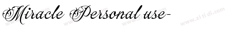 Miracle Personal use字体转换